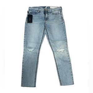 Rag & Bone Cate Cropped Distressed Mid-Rise Skinny Jeans NWT Size 28